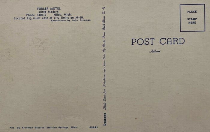 Forlers Motel - Old Postcard (newer photo)